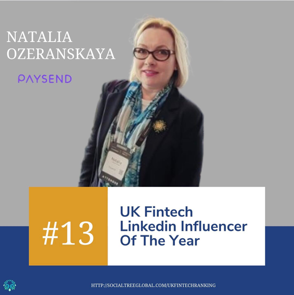 Celebrating #13 on the UK Fintech LinkedIn Influencer List!