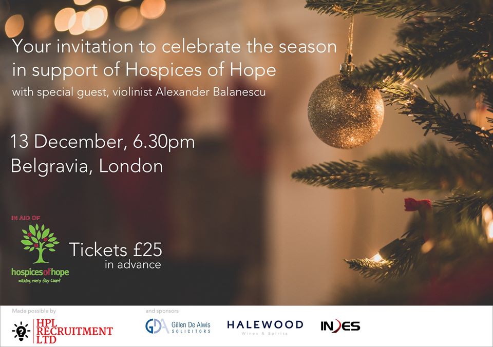 Save the date: Attend Charity Christmas Reception Benefitting Hospices Of Hope