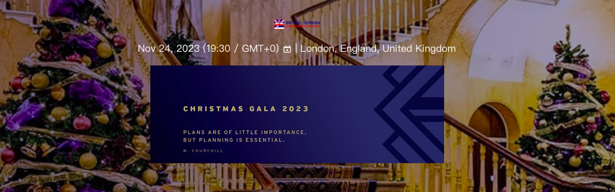 CHRISTMAS GALA IN LONDON WITH BRITISH SLOVENIAN CHAMBER OF COMMERCE