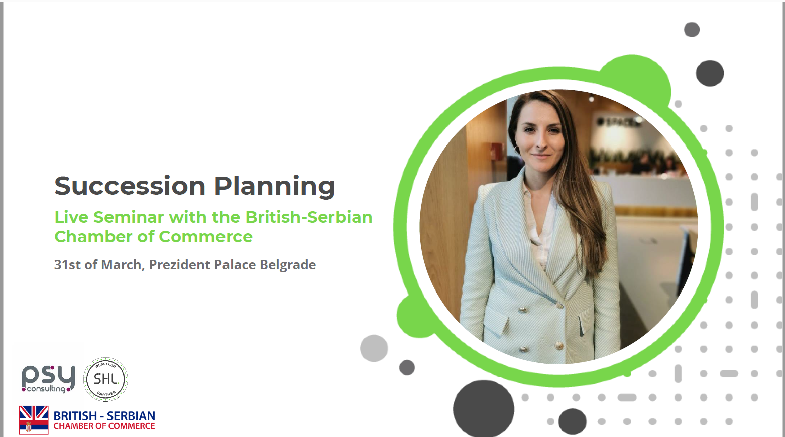 Announcing the speaker for the Succession Planning HR Seminar with our member PsyConsulting 31 March 2022