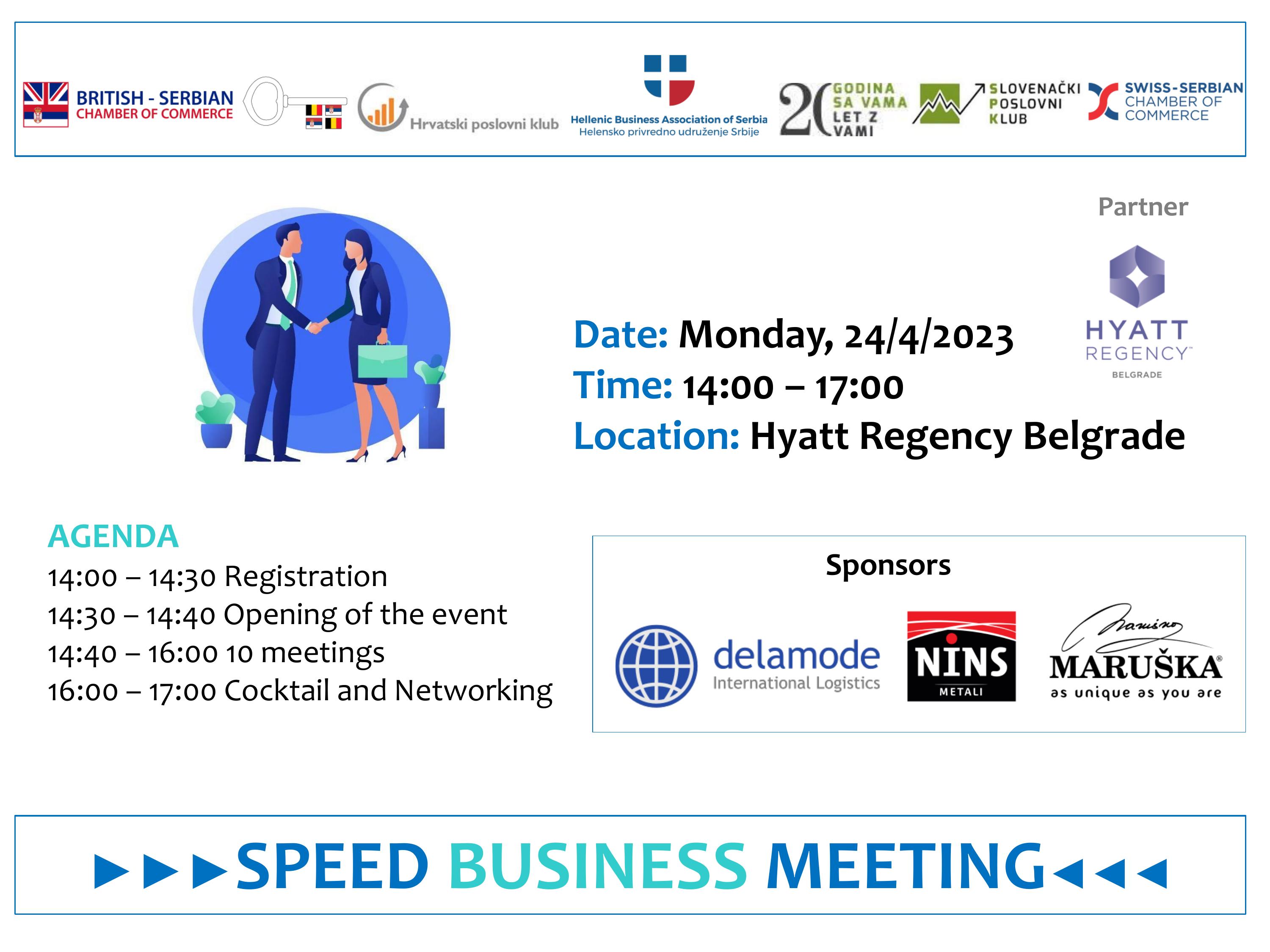 Speed Business Meeting in Belgrade 24 April