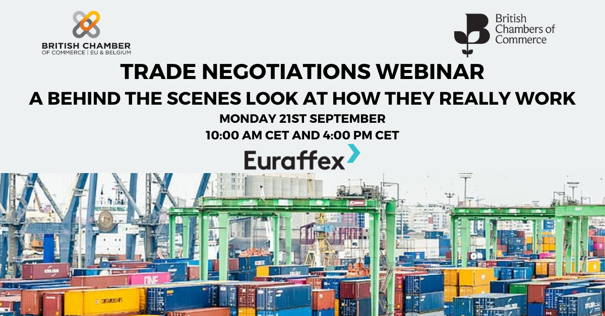 Webinar on September 21: Trade Negotiations – A behind the scenes look at how it really works.  