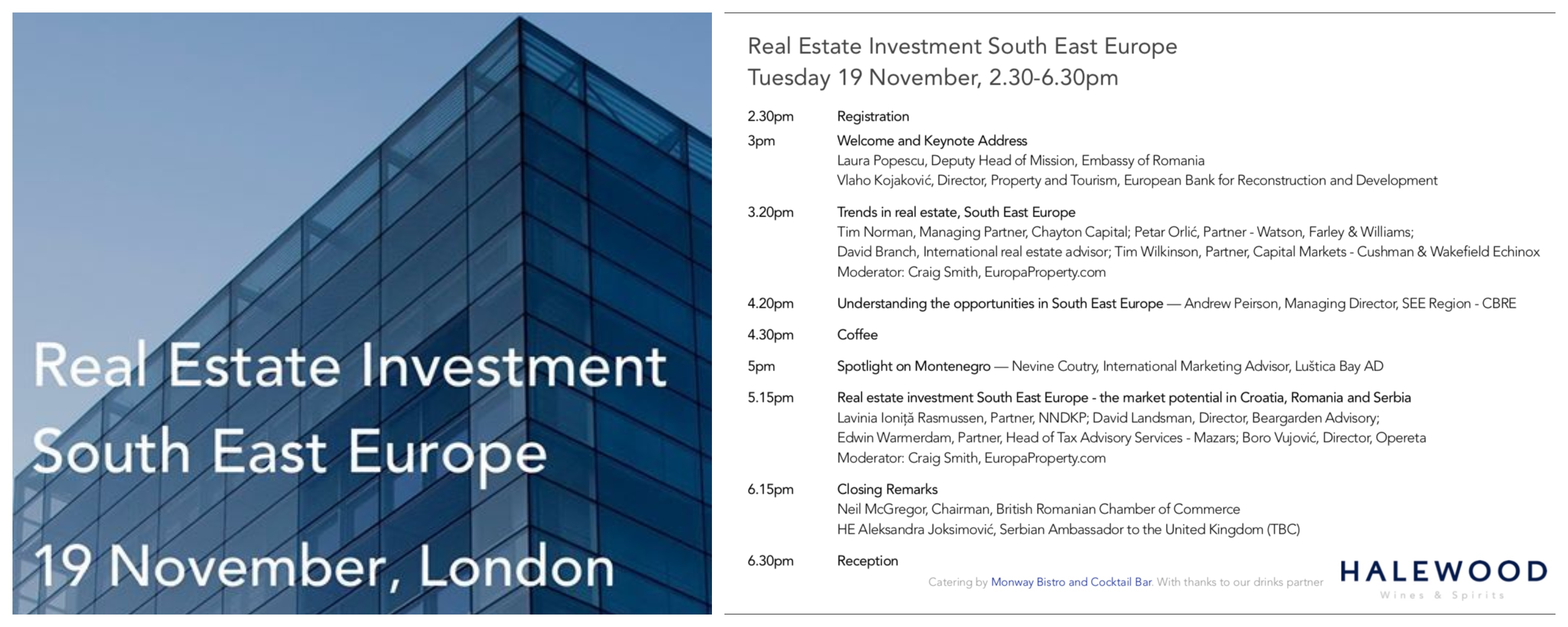 Welcome to Real Estate Investment South East Europe on November 19