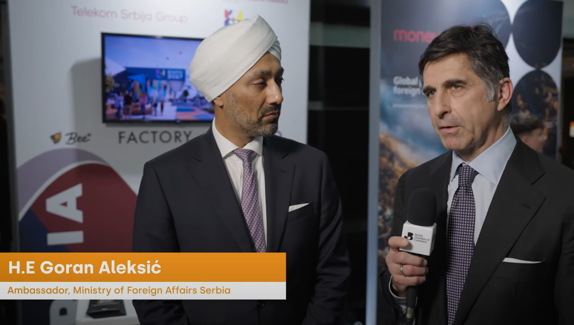 Driving International Trade, 20 March London, interview BSCC Chair Lord Ranger of Northwood and HE Ambassador to Serbia in UK Goran Aleksić